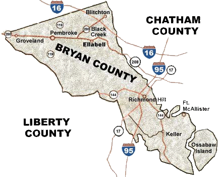 Bryan County Map